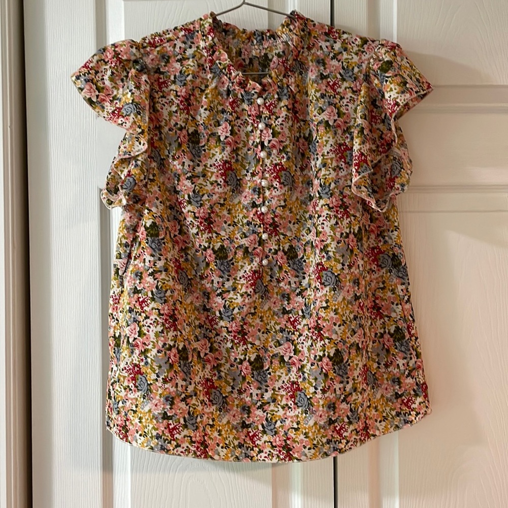 SHEIN floral blouse